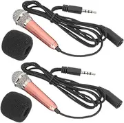 Parliky Miniature Microphone Handheld Phone Microphone for Karaoke Recording Singing