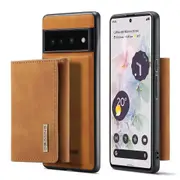 For Google Pixel 7 Pro 2-in-1 Anti-scratch Magnetic Detachable Wallet Pc+tpu+pu Leather Phone Case With Kickstand