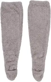 [Loboo Idea] Soft Plush Winter Over Knee Fuzzy Socks Leg Warmer for Home Sleeping Breathable Plush Stockings