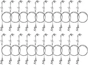 20 Pack Sturdy Picture Rail Hanging System, 66 lb (30 kg) Max Load Capacity, Adjustable Wire Hooks Kit, 3ft (1 m) Length Cable with Loop, Frames Display kit, Picture Hanging Kit(Silver)