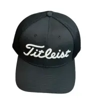 Titleist Golf Tour Mesh Fitted Hat Black Brand New Size L/XL