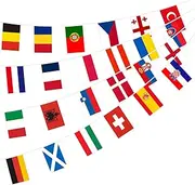 AhfuLife Euro Flags Bunting and Wallchart Tournament (Banner & Wallchart)
