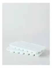 [The Cooks Collective] Set of 2 Ice Cube Trays Silicone with PP Lid 27.6x13x2.4cm
