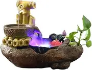 Tabletop Water Fountain Indoor Desktop Fountain Ornaments Office Landscaping Flowing Water Fountain Atomizing Humidifier Micro-Landscape Home Decorations Office Relaxation Meditation Fountain