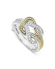 Lagos 18K Yellow Gold & Sterling Silver Newport Diamond Knot Statement Ring
