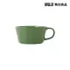 【MUJI 無印良品】炻器馬克杯/穀物用/綠色 直徑11.5cm