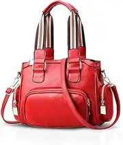 [NICOLE & DORIS] NICOLE&DORIS New Ladies Handbag Purses and Shoulder Bag Soft Leather Crossbody Bag with Multiple Pockets