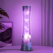 40cm Lava Lamp, Starry Sky Motion Lamp, White Wax in Purple Liquid Motion Lamps, Relaxing Night Light for Adults Kids Women Girls Boys, Magma Lamps for Home Decor Living Room Office Bedroom Great Gift