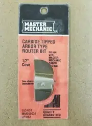 MASTER MECHANIC CARBIDE TIPPED ARBOR TYPE ROUTER BIT - 1/2" COVE - 555698