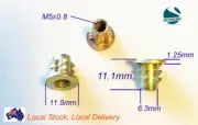 Qty 10 M5 Type B Wood Timber Threaded Flange Knock in Zinc Steel Insert Nut