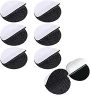 6 Pairs Round Sticky Pads, 6CM Double Sided Self Adhesive Velcro Dots, Heavy Duty Hook and Loop Tape, Removable Mounting Pads for Wall, DIY Crafts, Floor, Door, Metal, Home, Office, School Use(Black)