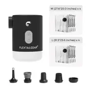 Portable Air Bed Pump 3600mAh Rechargeable Battery Black PUMP+VACUUM BAG