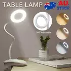 1/2pcs LED USB Clamp Clip On Lights Reading Flexible Table Desk Bed Bedside Lamp