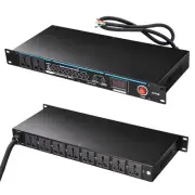 10 Outlets Power Conditioner Universal Equipment 30 Amp Voltmeter LED Display