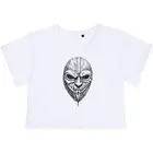 'Scary Mask' Women's Cotton Crop Tops (CO048531)