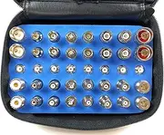 40PCS Universal RF Coaxial Connector Adapter Kit N TNC BNC SMA UHF Mini-UHF F RCA Male & Female Adapters
