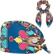 [YTYVAGT] Scrub Caps Women,Scrub Hats Suitable for Women,Ethnic Style Mandala Flower