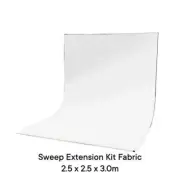 Easiframe (R) Curved Cyclorama Sweep Extension Fabric Backdrop Skin (2.5 x 2....