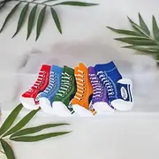 SKEANIE Sneakers Baby Socks, 0-12 Months, 6 Pack (BSSS)