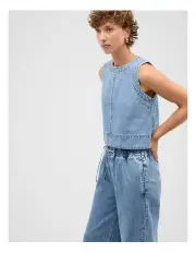 [Seed Heritage] Denim Shell Top in Blue