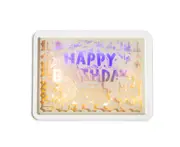 M74 Happy Birthday Gift 3D Paper Carving Night Light Shadow Box Paper Sculptures Frame Table Lamps Decorative Mood Light