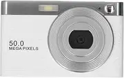 Vintage Digital Camera, 50MP Digital Camera, 1080P Video Recording, 16X Zoom, Autofocus, with Selfie, Fill Light, for Novice Photography Enthusiasts (White)