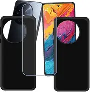 FZZSZS for TCL 60 XE NXTpaper 5G Case + Tempered Glass Screen Protector Protective Film, 2 Pcs Ultra-Slim Black Cover Soft Silicone TPU Case for TCL 60 XE NXTpaper 5G (6.78")