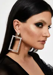 Take A Pic Rhinestone Earrings