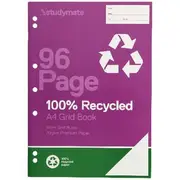 Studymate A4 70gsm Recycled 5mm Grid Book 96 Page