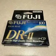 FUJI DR-II 100 High Bias Audio Cassette Tape - New, Sealed
