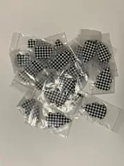 25 Sets Of Black/White Checker Pattern Mini Arrowhead Dart Flights