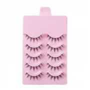 Nevenka 5 Pairs False Eyelashes Natural Curly 3D Lashes Set for Daily-Dandelion