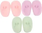Ipetboom Protective Silicone Ear Cups 3 Pairs Hair Dyeing Ear Caps for Home Professional Use Noise Reduction Earmuffs