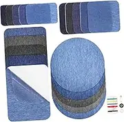 KOCKSHION 20 Pcs Iron Patches for Clothing Repair Durable Jean Patches for Comfortable for DIY Crafts Mending Clothes Multi Functional Use for Jeans Garments