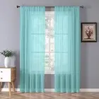 Sheer Curtain Linen Textured Living Room Curtains Sheer Light Filtering Rod