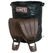 AMES Leaf Scoops Hand Rake Set with Collapsible Pop-Up Garden Waste Bag for C...
