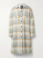 [Moncler Grenoble] Moncler Grenoble - Vanay Checked Brushed Wool-blend Felt Coat - Beige - 1 1 Neutrals