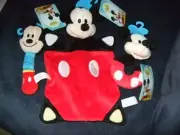 Disney Mickey Mouse Stick Rattle, Plush Hand Rattle, & Security Blanket *NWT