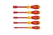 Wiha Softfinish Electric Hex Nut Driver Set, 5 Piece (Multi Colour) (One Size)