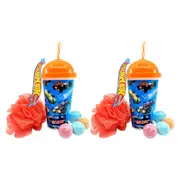 10pc Hot Wheels Kid's/Children's Bath Fizzers/Bombs And Loofa Set With Cup 6y+