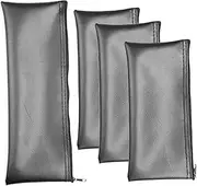 4 Pack Microphone Storage Bag Portable Mic Pouch Leather Bag Mic Pouch for Gym Zipper Microphone Pouch Microphone Bag Leather Mic Pouch Small Mic Case Mic Bag