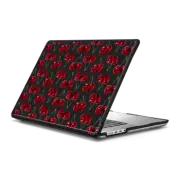 MacBook Pro 16-inch (M1 - M4) Impact Case Modern Cherries Red and Gray Fruity Pattern on Charcoal Black