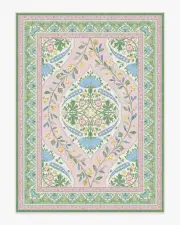 275' x 365' | Machine Washable Runner Rug | Kid & Pet Friendly | Indoor Rug | Mrs. Alice Skye Pink Multicolour Outdoor Rug | Ruggable