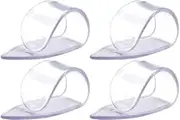 4 x Jim Dunlop Clear "D" Plastic Large Gauge Thumbpicks 9036R Thumb Picks