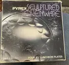 Vintage Pyrex Sculpted Ovenware Set Of 4 Luncheon Plates New
