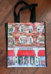 Michael Storrings A Day at the Bookstore Reusable Shopping Bag by Galison