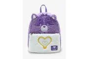 Loungefly Care Bears Bright Heart Raccoon Fuzzy Mini Backpack - New, With Tags