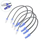 20A 5-Pack 5ft Powercon Extended Cable Power Plug Male to Female For Stage Light