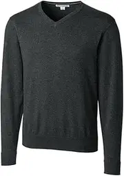 [Cutter & Buck] Men's Big and Tall Machine Washable Lakemont V-Neck Sweater