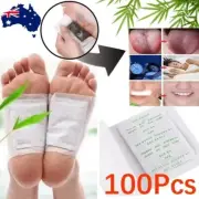 100Pc Detox Foot Patches Pads Natural plant Toxin Removal Sticky Sticky Adhesive